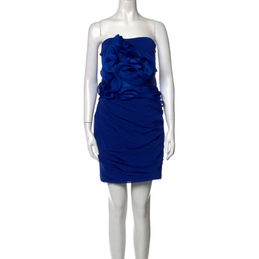 Marchesa Notte Mini Silk Dress